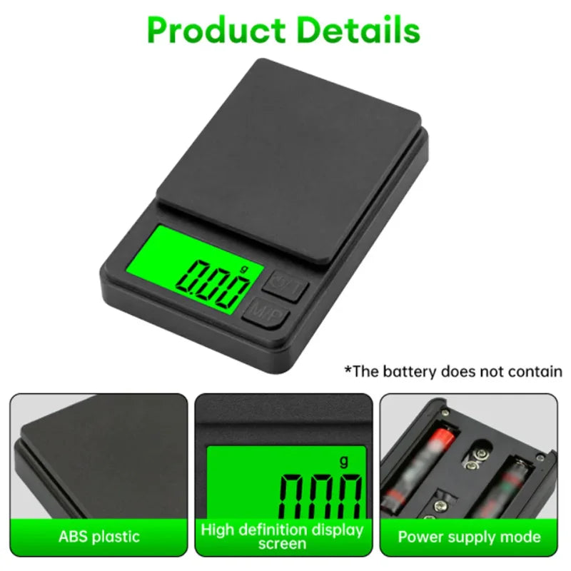 Balança de Bolso Digital de Precisão 1000g x 0,01g – Ideal para Alimentos, Joias e Uso Diário - Invicta Center