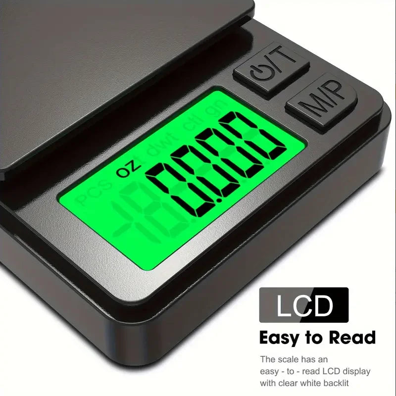 Balança de Bolso Digital de Precisão 1000g x 0,01g – Ideal para Alimentos, Joias e Uso Diário - Invicta Center
