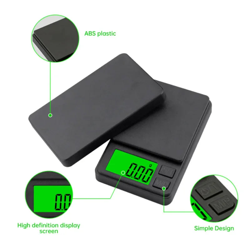 Balança de Bolso Digital de Precisão 1000g x 0,01g – Ideal para Alimentos, Joias e Uso Diário - Invicta Center