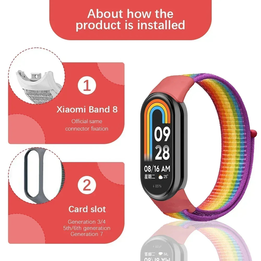 Pulseira de Nylon para Xiaomi Mi Band – Substituição com NFC, Confortável e Ajustável - Invicta Center