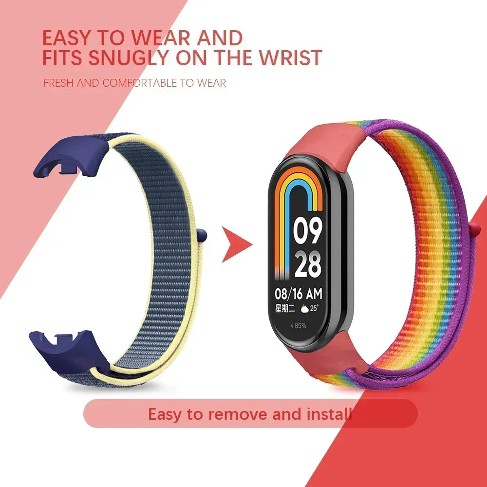Pulseira de Nylon para Xiaomi Mi Band – Substituição com NFC, Confortável e Ajustável - Invicta Center