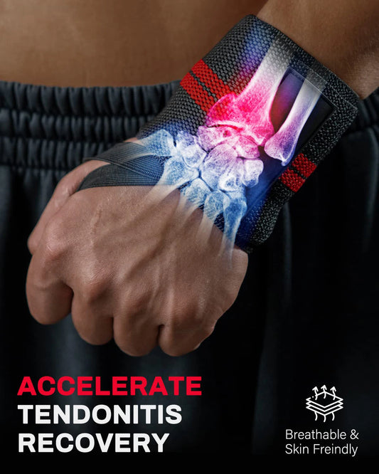 Par de Pulseiras de Suporte para Pulso - Cintas Reforçadas para Treinos de Força e Musculação - Invicta Center